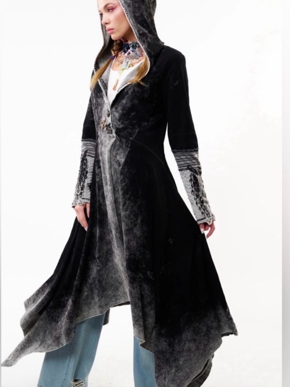 Forest Goddess French Terry Coat by Aratta, NWT
